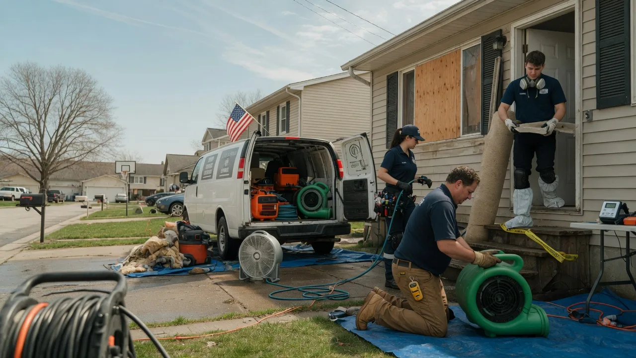 Water Damage Restoration in Farmersville, IL near me
